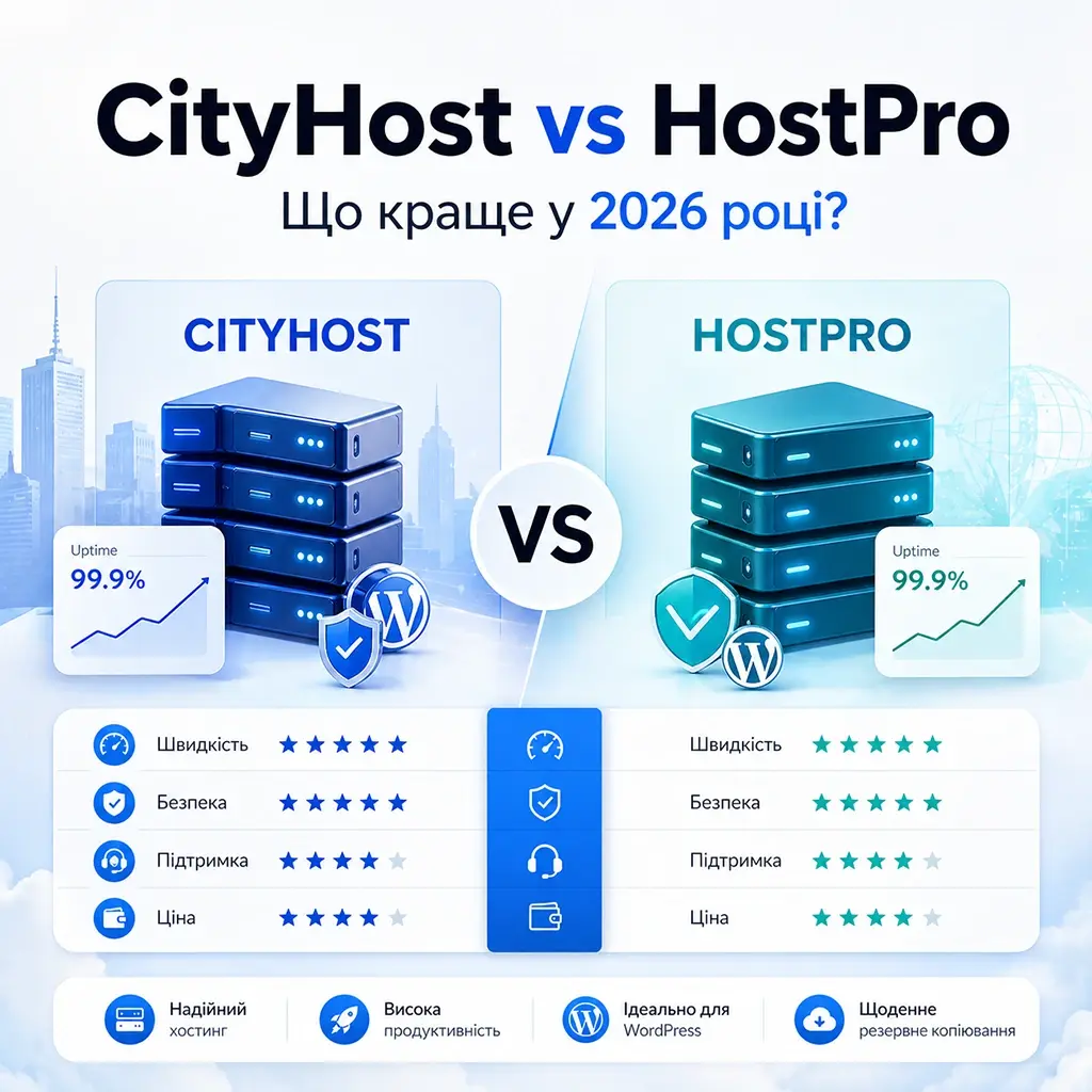 CityHost vs HostPro: що краще у 2026 році